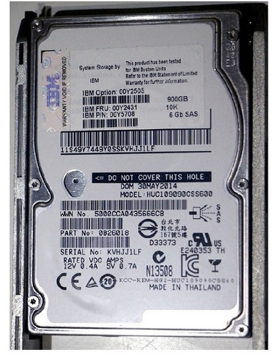00Y2431 - IBM 900GB 10K RPM SAS 6Gb/s 2.5" HDD