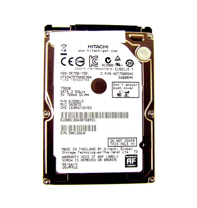Hitachi 750GB 5400RPM SATA 2.5 Hard Drive for Travelstar - 0J20013