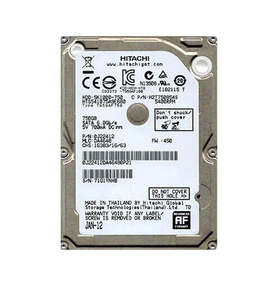 Hitachi 750GB 5400RPM SATA 2.5 Hard Drive for Travelstar - 0J22412