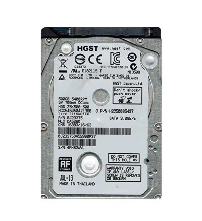 0J23375 - HGST 500GB 5400RPM SATA 8MB 2.5" HDD