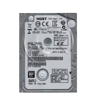 0J26055 - Hitachi 500GB 7200RPM SATA 6Gb/s 2.5" HDD
