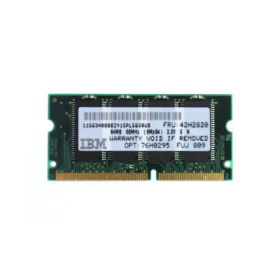 IBM 64MB PC66 66MHz non-ECC Unbuffered CL2 144-Pin SoDimm Memory Module for Laptops