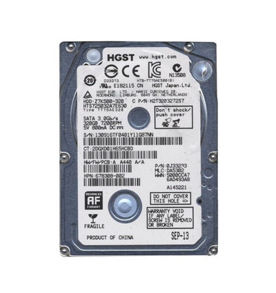 0J33233 Hitachi 320GB 7200RPM SATA 6.0 Gbps 2.5 32MB Cache Travelstar Hard Drive