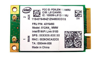 43Y6493 - IBM 5100 802.11a/b/g/n Wireless LAN Card