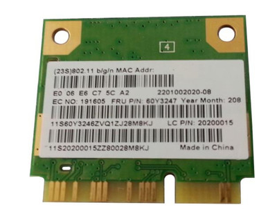 60Y3247 - IBM IEEE 802.11b/g/n Mini PCI Wireless Adapter