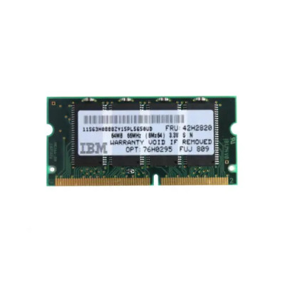 IBM 64MB PC66 66MHz non-ECC Unbuffered CL2 SoDimm Memory Module for laptops