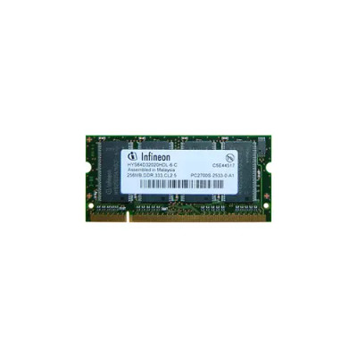 HYS64D32020HDL-6-C - Infineon 256MB PC2700 DDR-333MHz CL2.5 200-Pin SoDimm