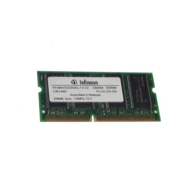 Infineon 256MB PC133 SDRAM SoDimm Memory Module for laptops, part number HYS64V32220GDL-7.5-C2