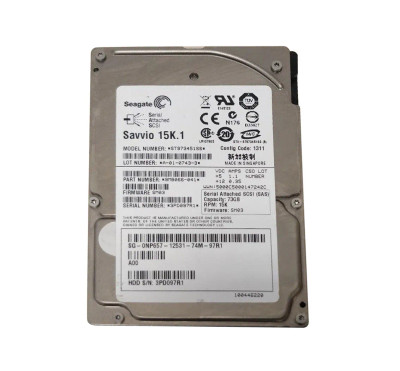 0NP657 - Dell 73GB 7200RPM SAS 3Gb/s 2.5" HDD