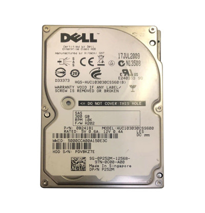 0P252M - Dell 300GB 10000RPM SAS 6Gb/s 2.5" HDD