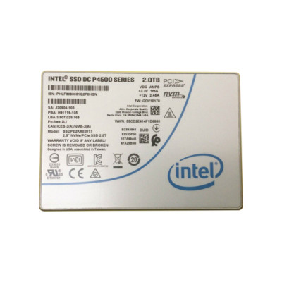 Intel DC P4500 Series 2TB SSD, Triple-Level Cell, PCI-Express 3.1x4, 2.5-inch Drive for Servers