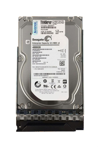 Lenovo 4TB 7200RPM 3.5 SAS 12Gbps Hot Swap Hard Drive with Tray for ThinkServer - Compatible with ThinkServer, 4XB0G88731