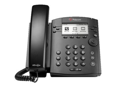 Polycom VVX 311 VoIP Phone 6 Lines SIP SDP 3-Way Call Capability 2200-48350-019 Server Rack Compatible