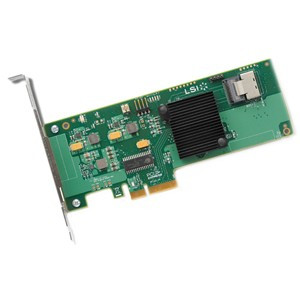LSI Logic 4-Port SAS/SATA RAID Controller Card for PCI-Express, compatible with ProLiant DL360p Gen8 servers
