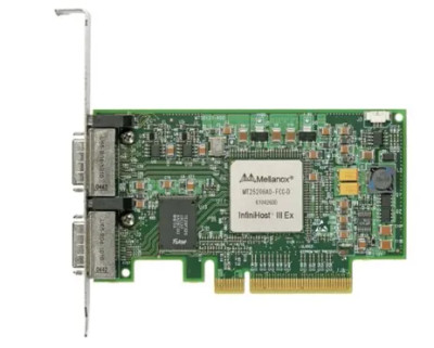 Mellanox InfiniBand 4X DDR Dual-Ports 20Gbps PCIe x8 HCA MHGA28-XTC for high-speed data transfer in servers