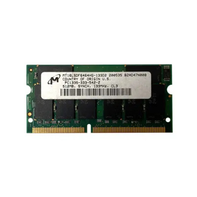 MT16LSDF6464HG-133D2 - MICRON 512MB PC133 CL3 144-Pin SoDIMM Memory
