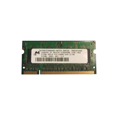 Micron 512MB DDR2-667MHz SoDimm Memory Module for Laptops