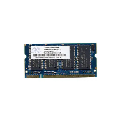 NT512D64SH8B0GN-6K - Nanya 512MB PC2700 DDR-333 200-Pin SoDIMM