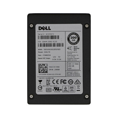 Dell 200GB eMLC SAS 12Gbps 2.5 SSD for ProLiant DL360p Gen8 Servers