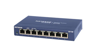 NetGear Prosafe 8-Ports Gigabit Desktop Ethernet Switch GS108-400NAS for fast network connectivity
