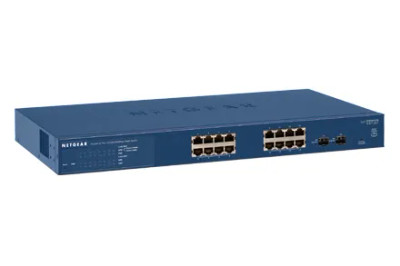 NetGear ProSafe 16-Port Gigabit Ethernet Smart Managed Switch GS716T-300NAS for Rack-mounting, 2x 1000Base-X SFP Ports