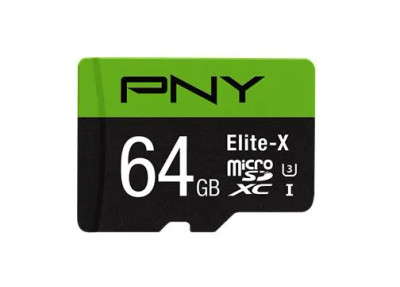 PNY Elite-X 64GB Class 10 microSDXC Flash Memory Card for ProLiant DL360p Gen8 servers