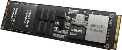 Samsung PM9A3 3.84TB M.2 PCIe 4.0 x4 TCG Opal 2 Solid State Drive mounted in a server rack