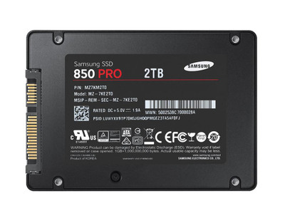 Samsung 850 PRO Series 2TB MLC SATA 6Gb/s SSD - 2.5-inch Solid State Drive - Compatible with servers