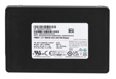 Samsung PM893 Series 960GB SATA 6Gbps 2.5 Data Center SSD compatible with servers, SKU: MZ7L3960HBLT