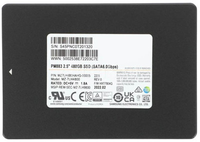 MZ7LH480HAHQ-00005 - Samsung 480GB SATA 6Gb/s 2.5" Enterprise SSD