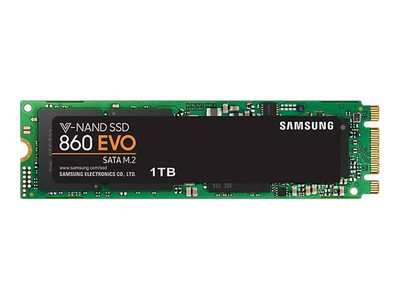 Samsung 860 EVO 1TB M.2 SSD - Multi-Level-Cell SATA 6Gb/s - Compatible with M.2 2280 slots