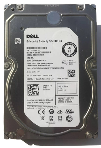 Seagate Dell 4TB 7200RPM SAS 12Gb/s 128MB Cache 3.5 Enterprise Hard Drive compatible with Dell servers