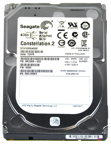 Seagate ST91000640SS Constellation.2 1TB SAS 6Gbps 2.5HDD