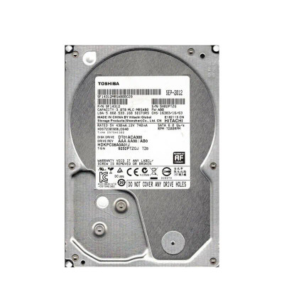 DT01ACA300 - TOSHIBA 3TB 7200RPM SATA 6Gb/s 64MB 3.5" HDD