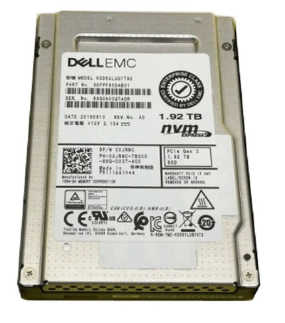 KCD5XLUG1T92 - Toshiba 1.92TB NVMe PCIe Gen3 U.2 SSD