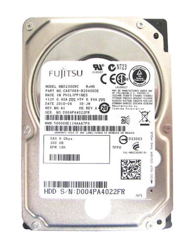 MBD2300RC - Fujitsu 300GB 10000RPM SAS 6Gb/s 2.5" HDD