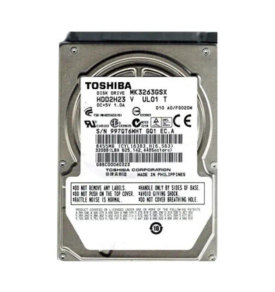 MK3263GSX - Toshiba 320GB 5400RPM SATA 8MB 2.5" HDD