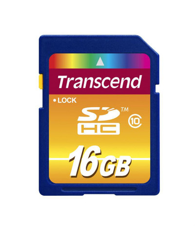 Transcend 16GB Class 10 SDHC Flash Memory Card for Cameras and Devices