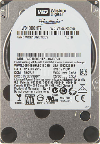 WD Velociraptor 1TB 10000RPM SATA 6Gb/s 2.5 Hard Drive compatible with servers