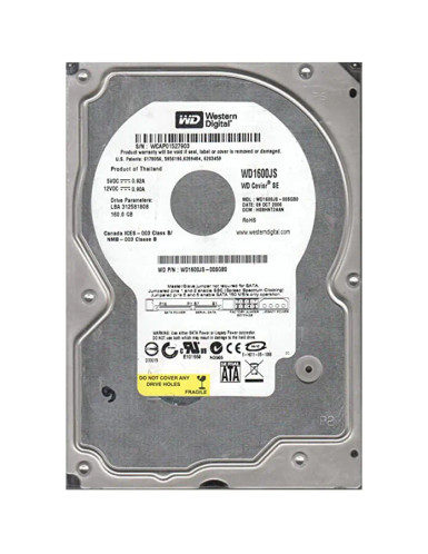 WD WD1600JS Caviar SE 160GB 7200RPM SATA 3Gb/s 8MB Cache HDD