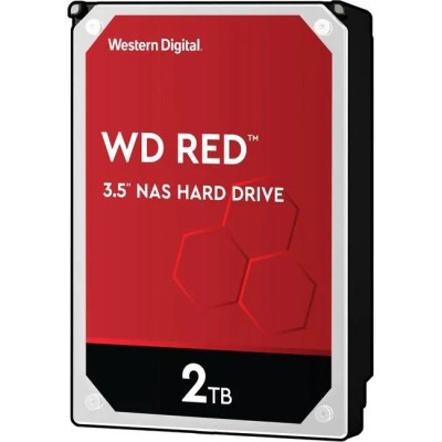 Western Digital Red NAS Storage 2TB SATA 6Gb/s 5400RPM 256MB Cache 3.5-inch Hard Drive mounted in a NAS server
