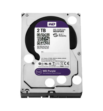 WD20PURX - Western Digital Purple 2TB 5400RPM SATA 6Gb/s 64MB Cache CE 3.5-Inch Surveillance Hard Drive