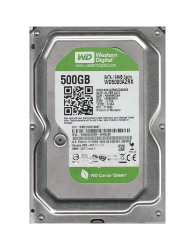 WD5000AZRX - WESTERN DIGITAL 500GB 5400RPM SATA 3.5" HDD