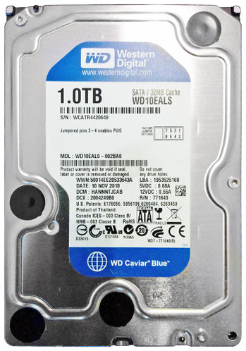 Western Digital WD10EALS Caviar Blue 1TB SATA-II Internal Hard Disk Drive for ProLiant DL360p Gen8 Servers