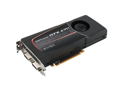 012-P3-1470-AR - EVGA GeForce GTX 470 1280MB 320-Bit GDDR5 HDCP Ready SLI Support Dual DVI/ mini HDMI PCI Express 2.0 x16 Video Graphics