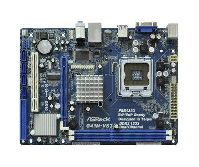 ASRock G41M-VS3 LGA 775 Intel G41 Micro ATX Motherboard DDR3 4x SATA2 Compatible with Core 2 Processors