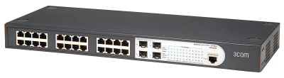 3Com 24-Ports 1000BT + 4 x SFP 1000BT Baseline 2924 Switch for Networking Servers 3Com 24-Ports 1000BT + 4 x SFP 1000BT Baseline 2924 Switch for Networking Servers