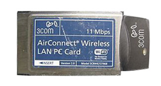 3Com AirConnect 11Mbps PCMCIA Wireless Network Card - Compatible with laptops - Ideal for wireless internet access