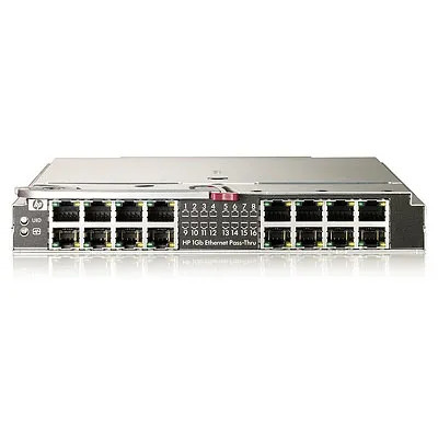 HP 16-Port Ethernet Pass-Thru Switch for BladeSystem C-Class, 1000Base-TX RJ-45, part number 406740-B21