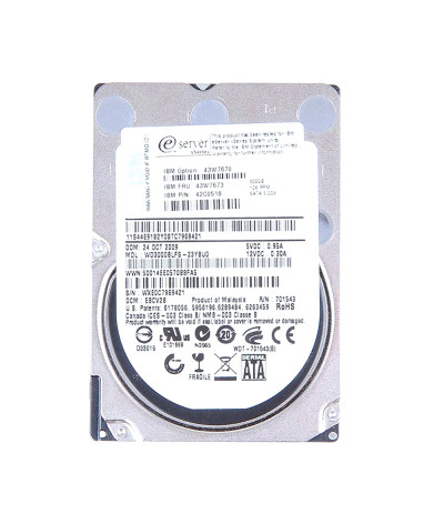 IBM 43W7673 300GB 10000RPM SATA 3Gb/s 2.5Hot-Swappable HDD